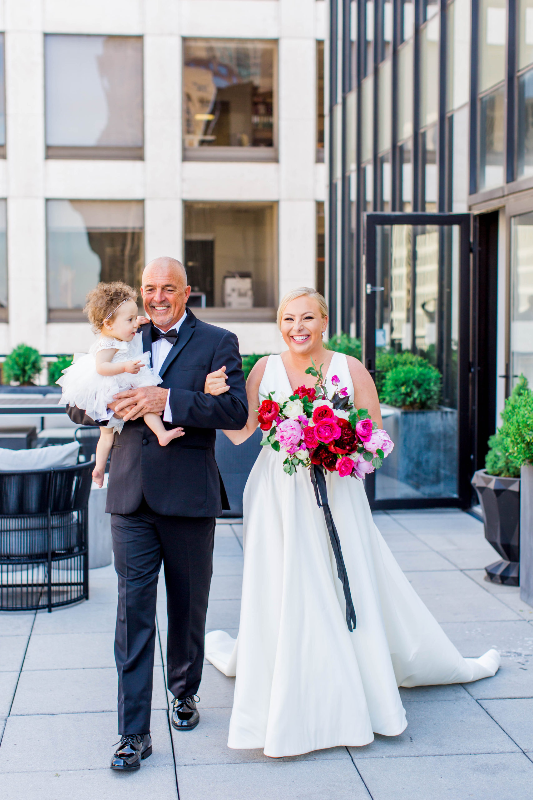 Intimate rooftop wedding