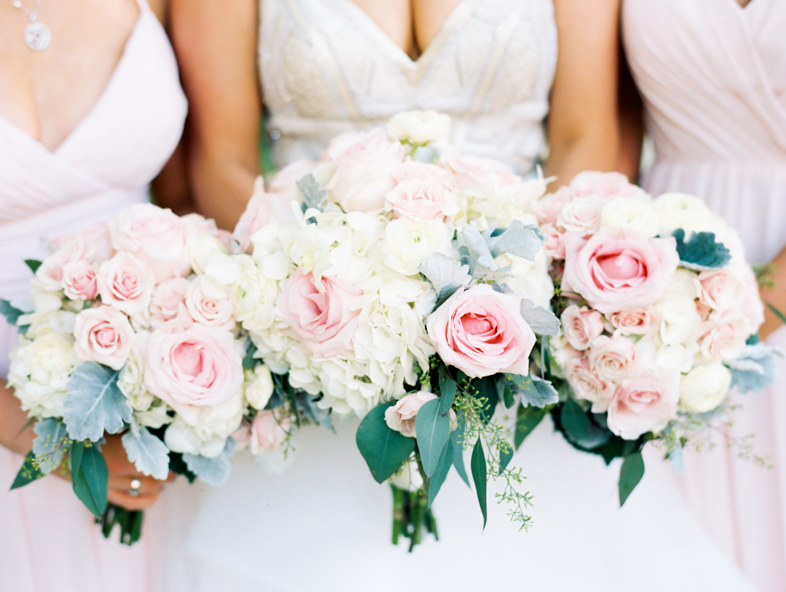 Pink, Gold & Navy Wedding florals