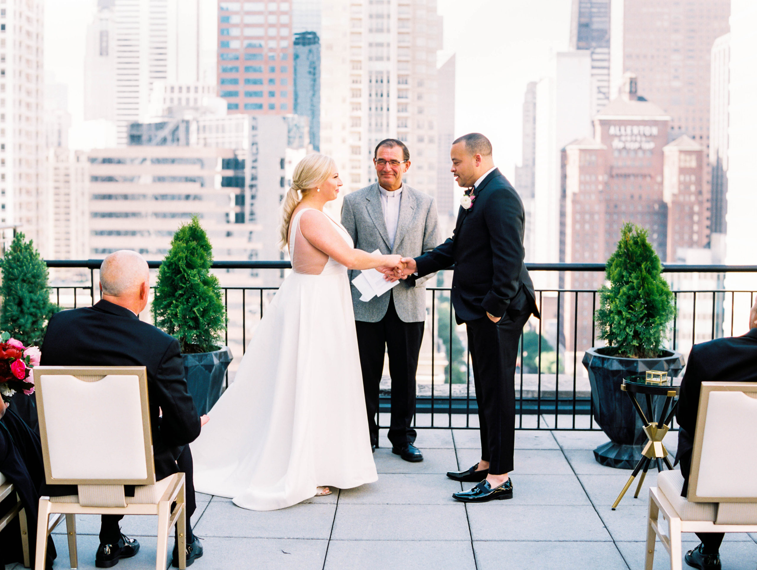 Intimate rooftop wedding