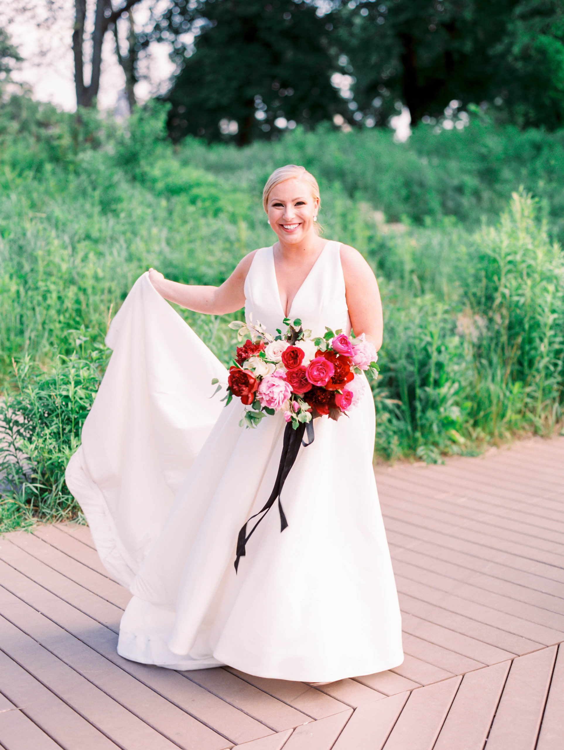 Intimate Chicago rooftop wedding on film