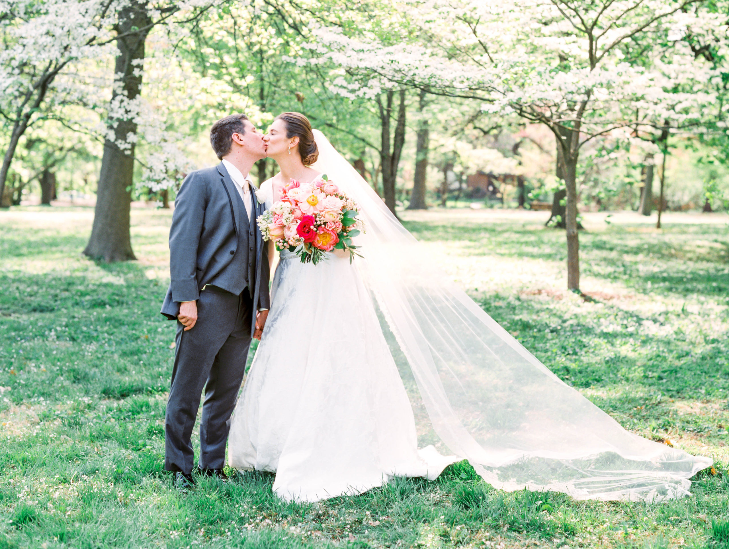 Coral Inspired St Louis Spring Wedding