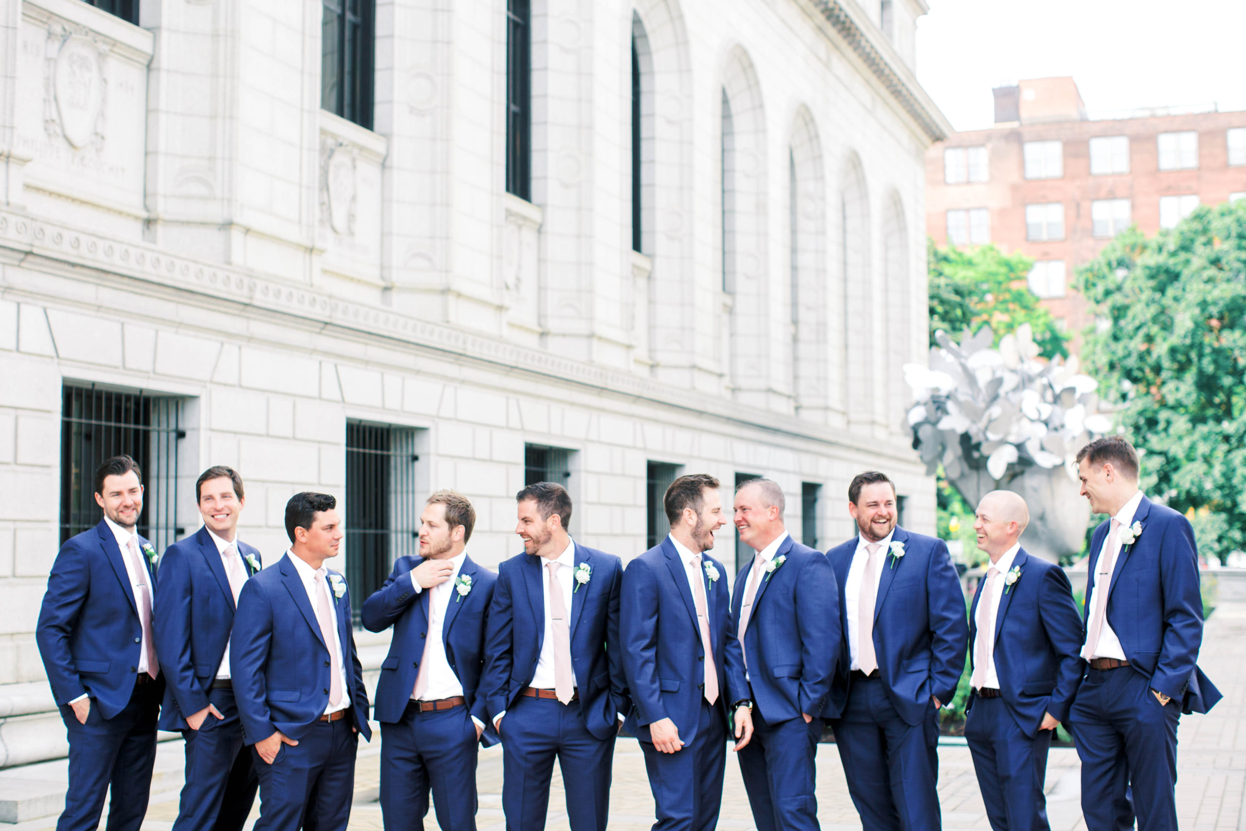 st louis downtown central library groomsmen navy tux