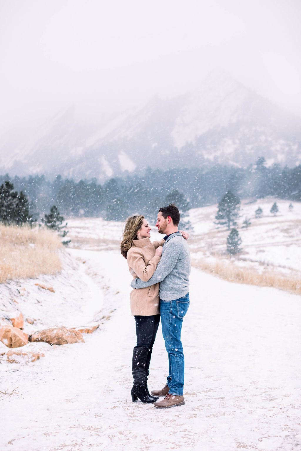 Colorado destination engagement session in the mountains
