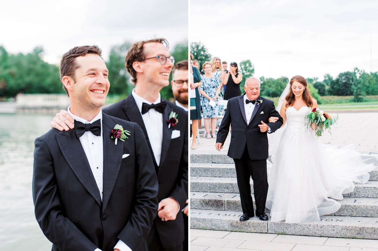 wedding ceremony at The Grand Basin in Forest Park St Louis