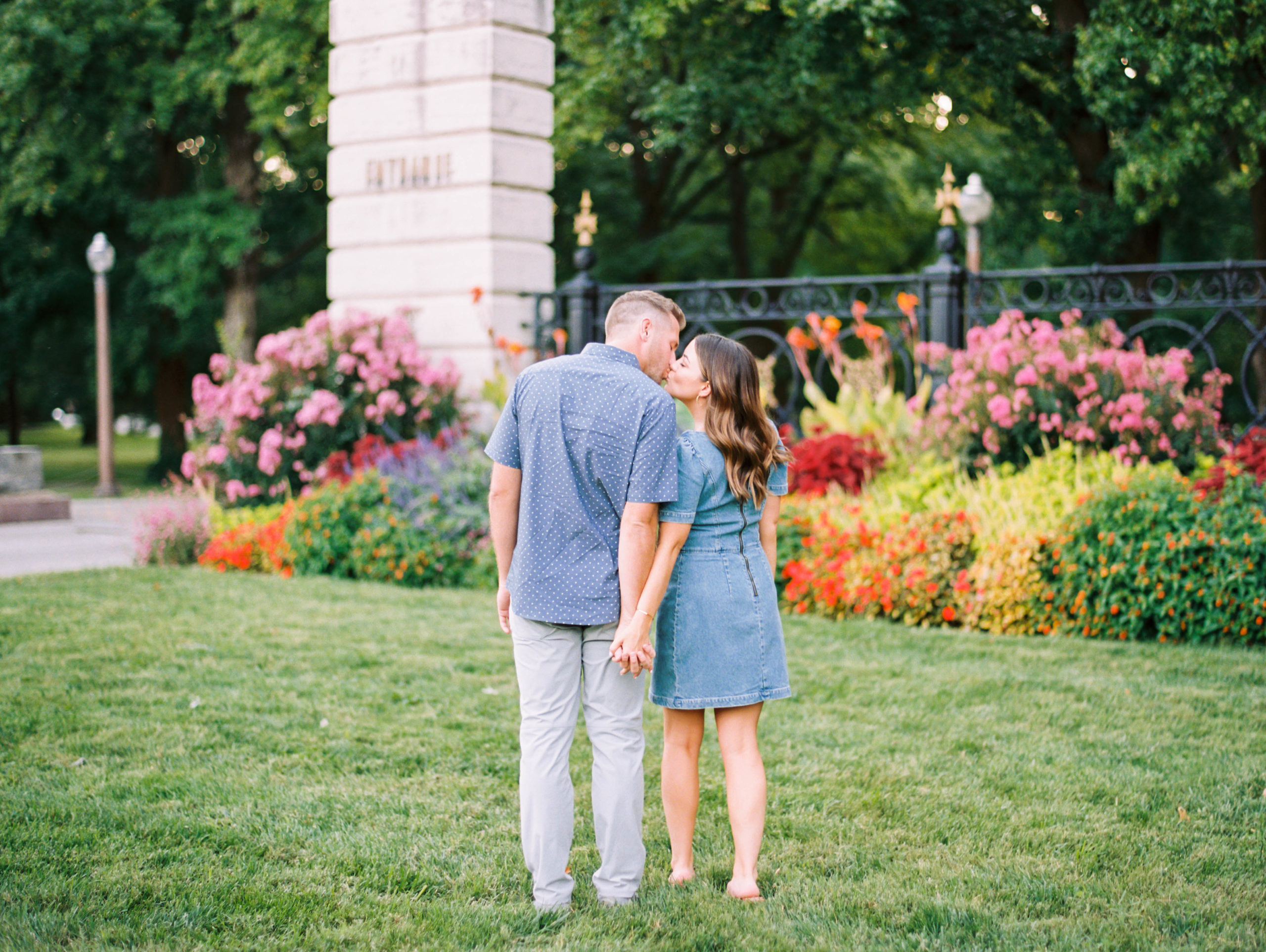 tower grove engagement session on film
