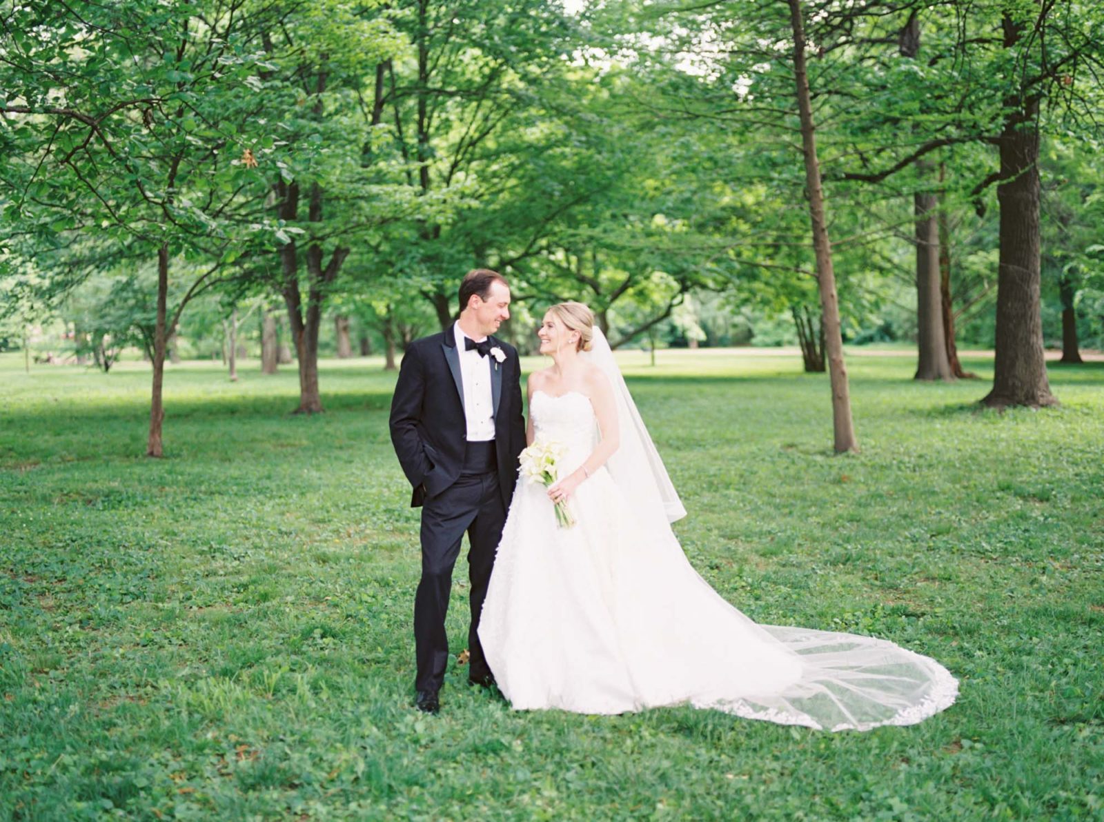 Fine art Missouri Athletic Club Spring Wedding photos on film