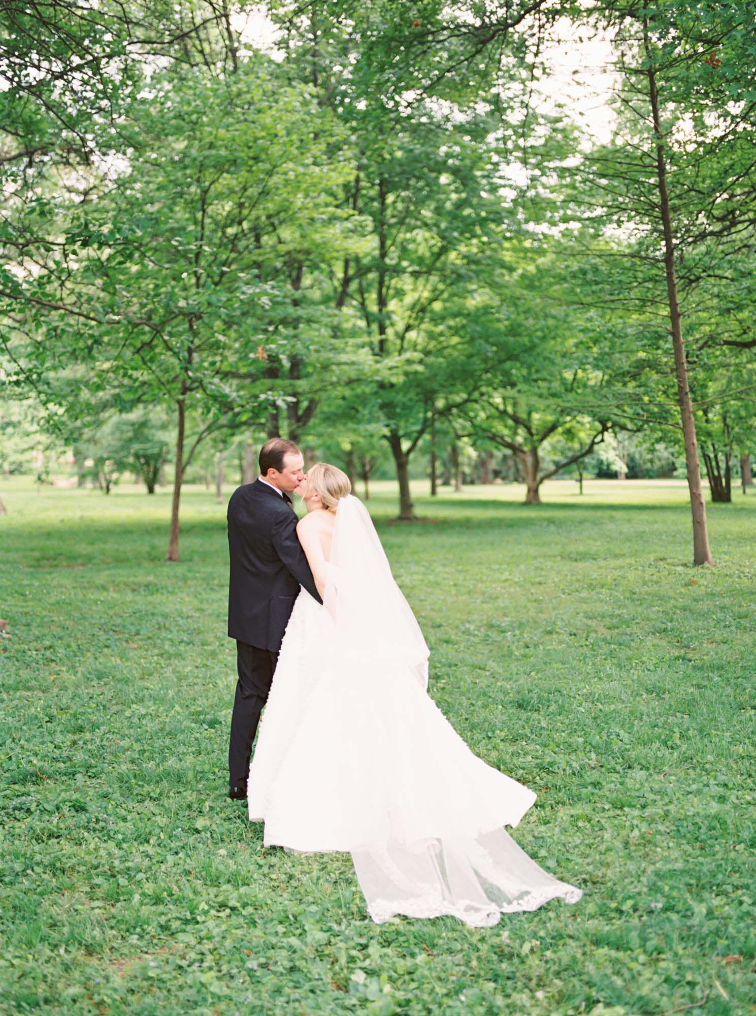 Fine art Missouri Athletic Club Spring Wedding photos on film