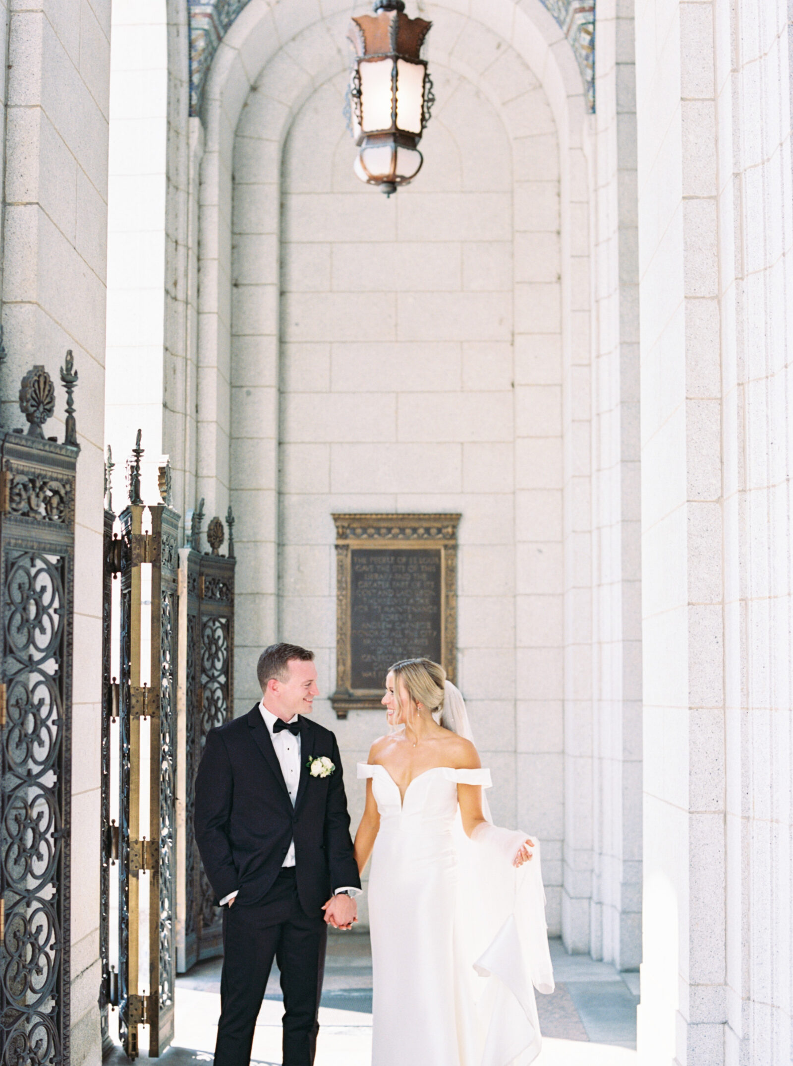 St Louis Central Library Wedding Day film photography